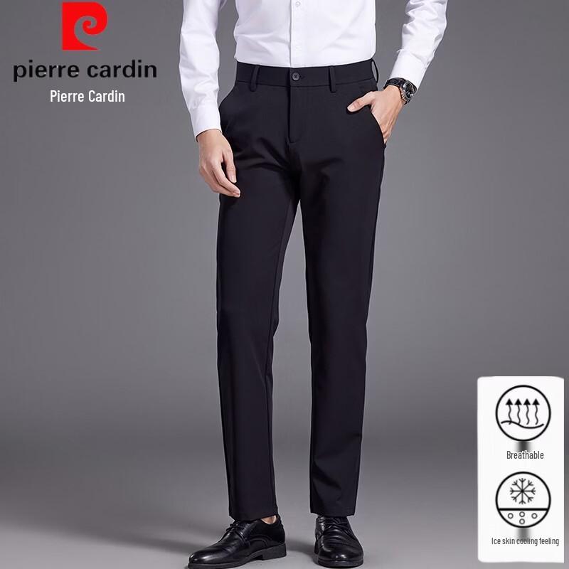 Pierre Cardin Men s Cool Drape Wrinkle-Free Straight Fit Casual Pants 30
