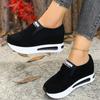 Women's Hidden Height Increase Casual Shoes Fashion Slip On Platform Sneakers Woman Lightweight Thick Sole Loafers Plus Size 42