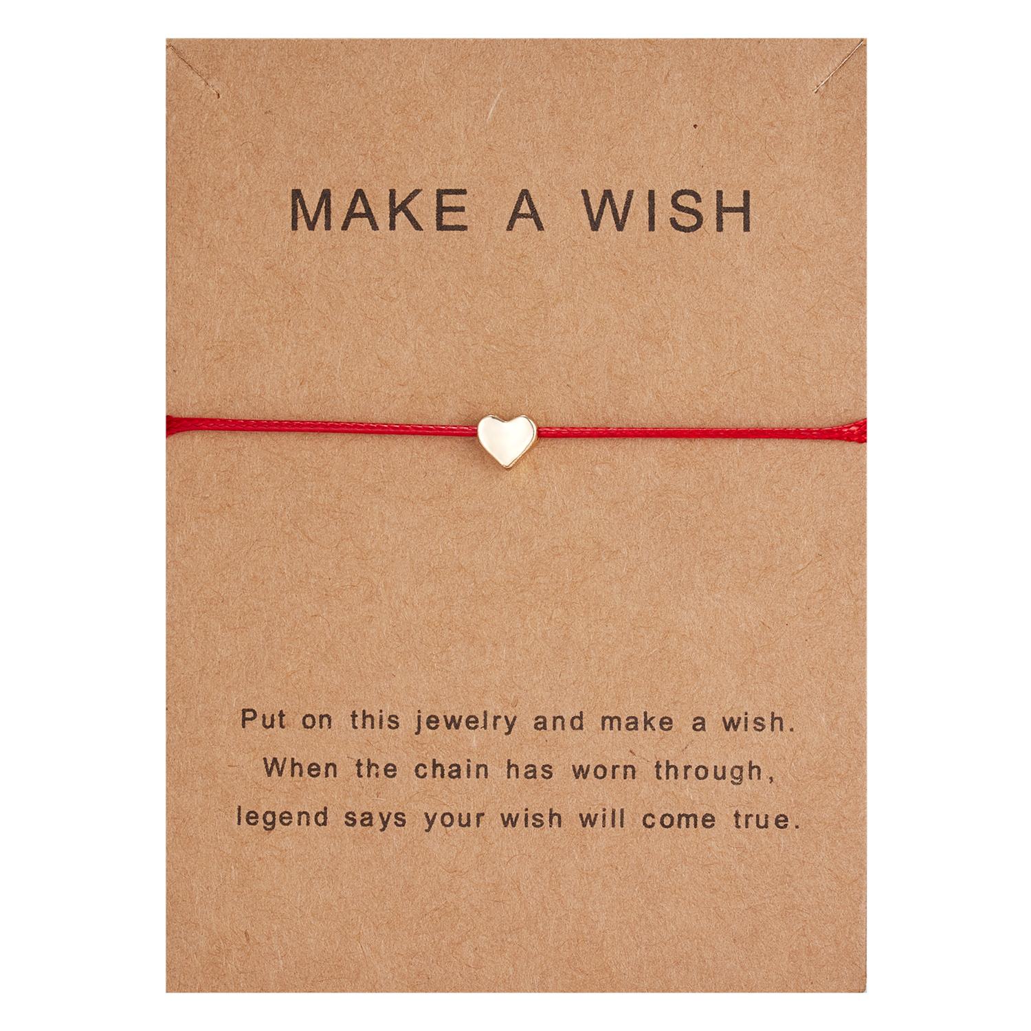 

[Простые медные бусины в форме сердца] Браслет-веревочка с бусинами в форме сердца любви, простая медная ручная веревка, ювелирное украшение красный