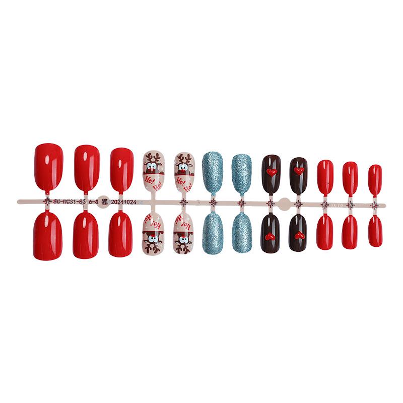 

Дед Мороз и Олень Блестящий Снеговик Снежинка Мультяшный Нейл-арт