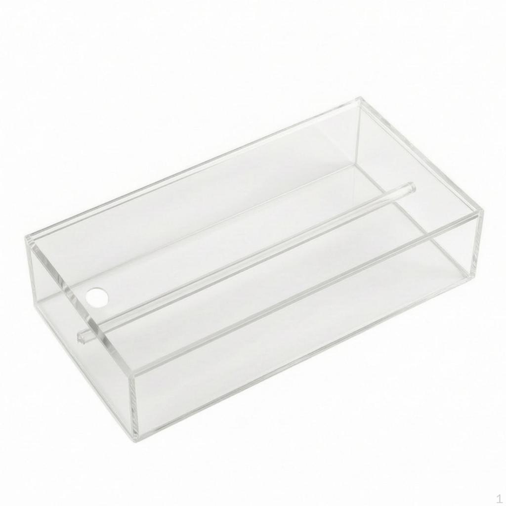 Eyeglasses Storage Box Acrylic Glasses Holder with Lid Clear for Dresser, Vanity