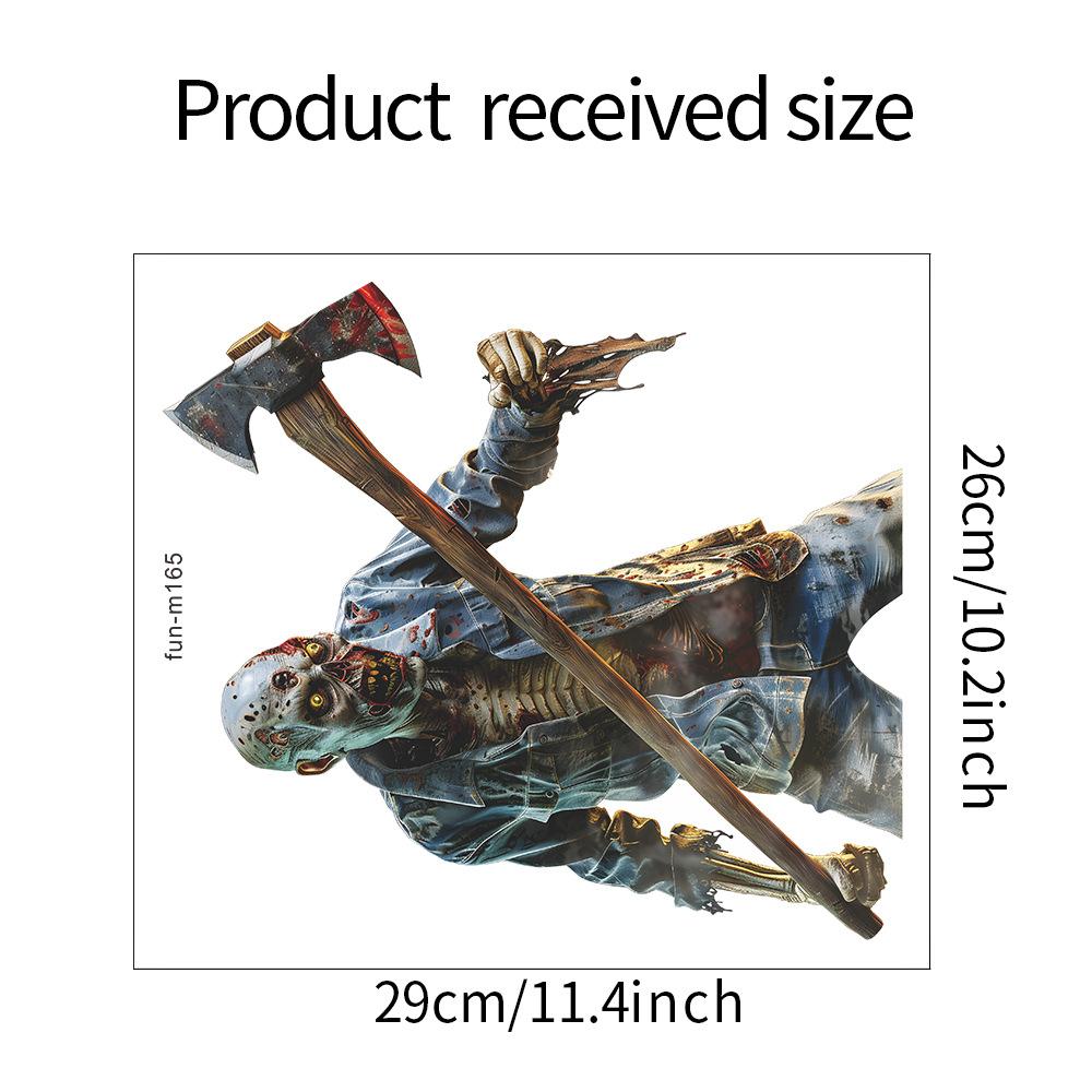 

Fun-m165 Хэллоуин атмосфера украшения зомби топор ванная комната туалет туалет наклейка домашний ландшафт 26*29CM/fun-m165