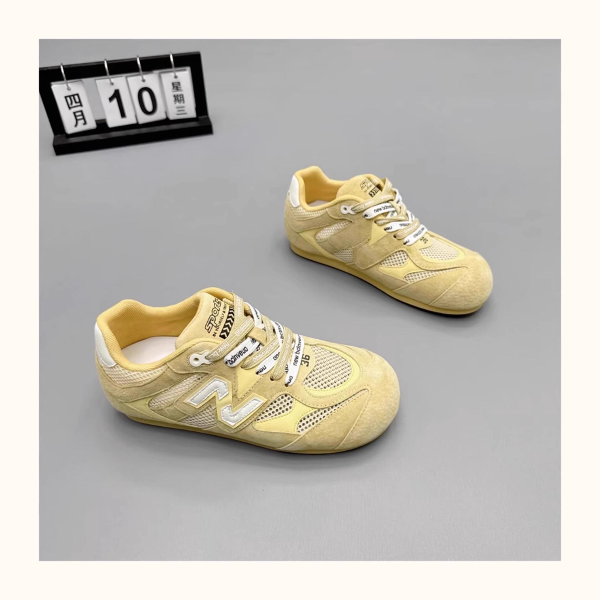 

Mesh breathable casual sports shoes 2025 summer show small non-slip heightening German training shoes travel running shoes women s 40 жёлтый