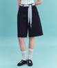 Seteo (W) Stitch Cotton Bermuda Pants Black