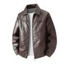 Mens 2026 Faux Leather Biker Jacket Stand Collar Casual Slim Fit Teens Young Adults