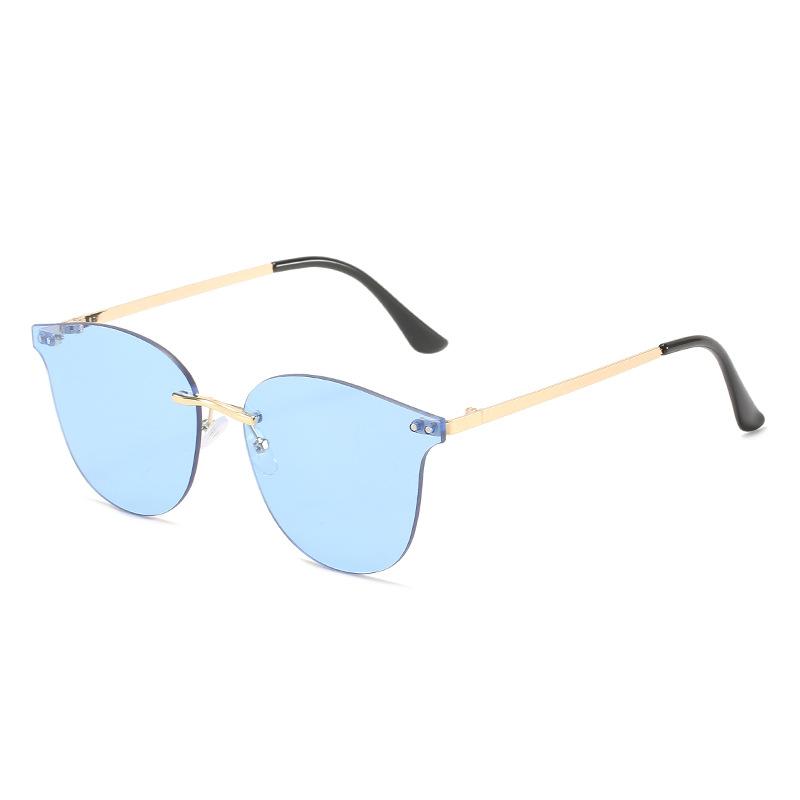 New frameless sunglasses, European and American fashion Internet celebrity fashion men's and women's rice nail sunglasses