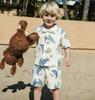 Completi estivi in cotone biologico per bambino T-shirt a maniche corte + Pantaloncini Abbigliamento per bambini e neonati
