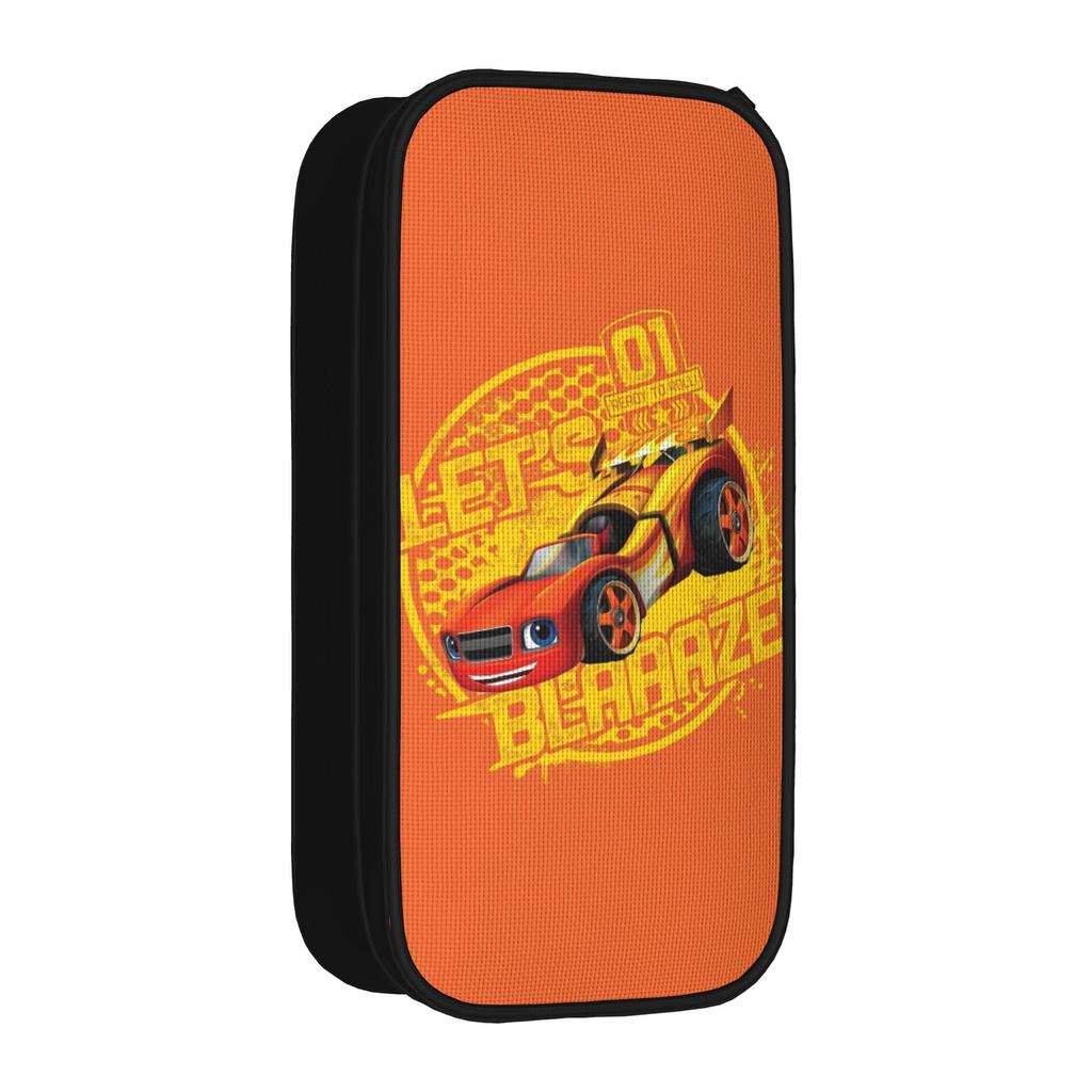 Large Pen Box Blaze and the Monster Machines Merch Double Layer Pencilcase Girl Makeup Bags Amazing Gift