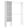 Extendable Dressing Room - White Melamine - 1 Column and 2 Wardrobes - L139.5 X D40 X H187 Cm