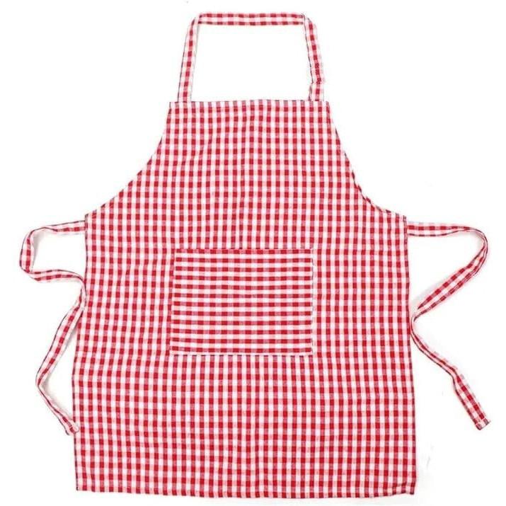 

@ Red And White Check Design Chef Apron For Kids Set Of 5 k711 MJ-625-60%OFF