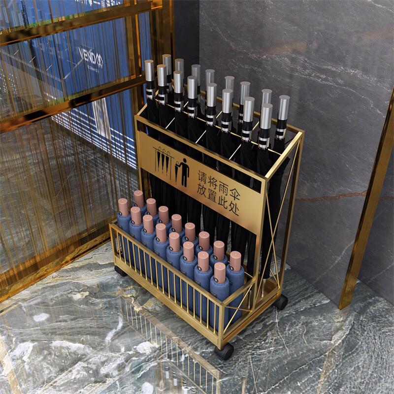 Komercyjny stojak na parasole i półka do przechowywania