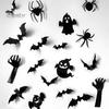 Bathroom And Kitchen Wall Decor Halloween 3D Stickers, Self-adhesive Peel Stick PVC Waterproof Non Residue Stickers Ghost/Bat/Spider Decals