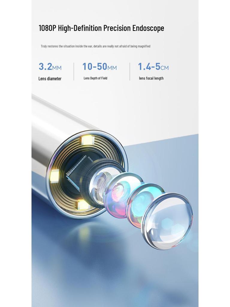 Tragbares Ohr- und Rachenendoskop mit Smart-Display