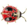 Decorative Jewelry Box Zinc Alloy Colored Enamel Crystal Hand Painted Ladybug Shaped Trinket Box Rings Earrings Storage Box