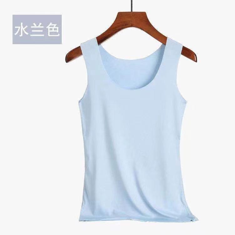 New women's seamless ice silk solid color vest women's inner fashion bottoming shirt suspender summer sleeveless top