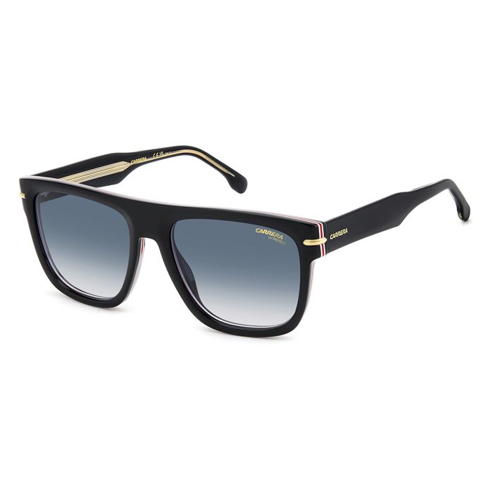Lunettes de Soleil Carrera CARRERA 340/S 57/19/150 BLACK GOLD/DARK BLUE SHADED acétate homme CARRERA 340/S
