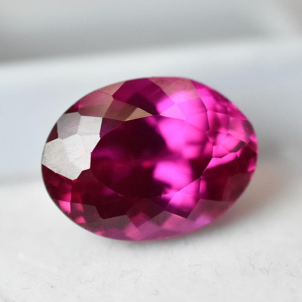 Natural Pink Ruby 13.5ct Oval Cut Certified Loose Gemstone