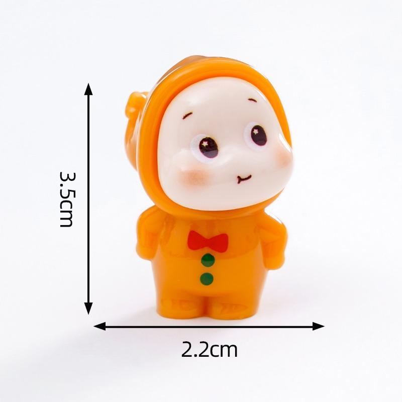 Doll Cute Mini Car Desktop Ornament оранжевый