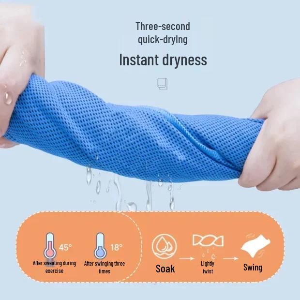Cooling Sports Towel - Quick-Dry, Sweat-Absorbent Gym Towel for Men & Women Running (2 Pieces)