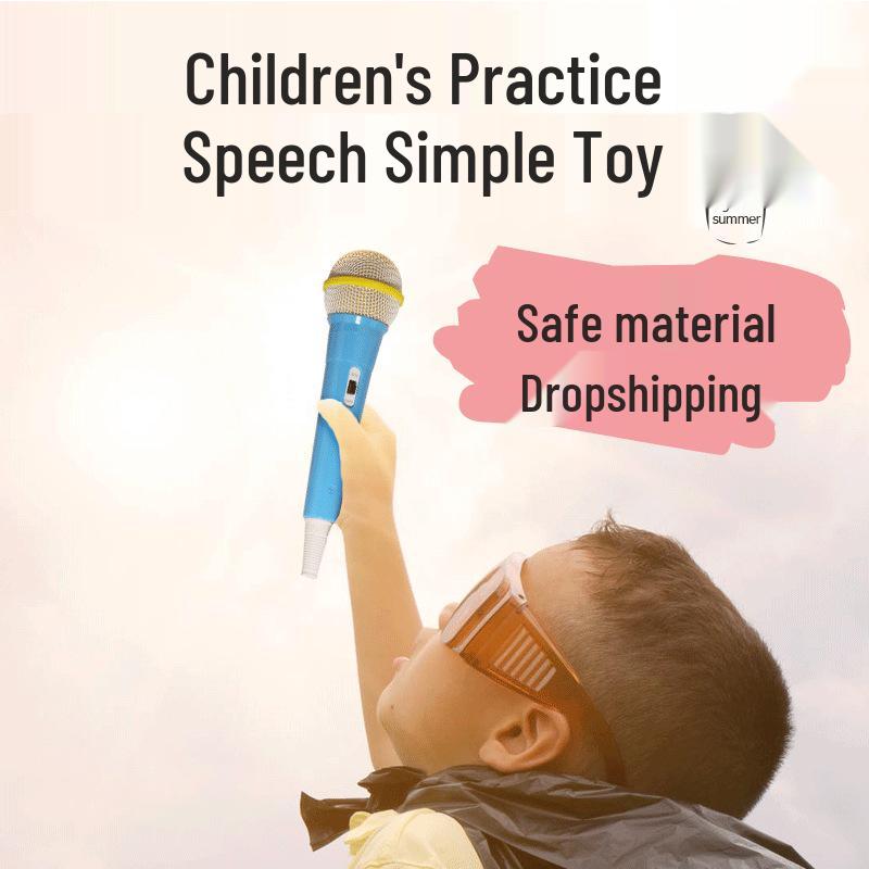 Children's Model Toy Microphone Prop for Practice, Simulation, and Performance Photography