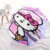 Bath Hello Kitty Cartoon Umbrella, Portable 3-Fold Compact Umbrella, Suitable for Camping, Hiking and Travel, Ideal Easter Birthday Gift for Family an