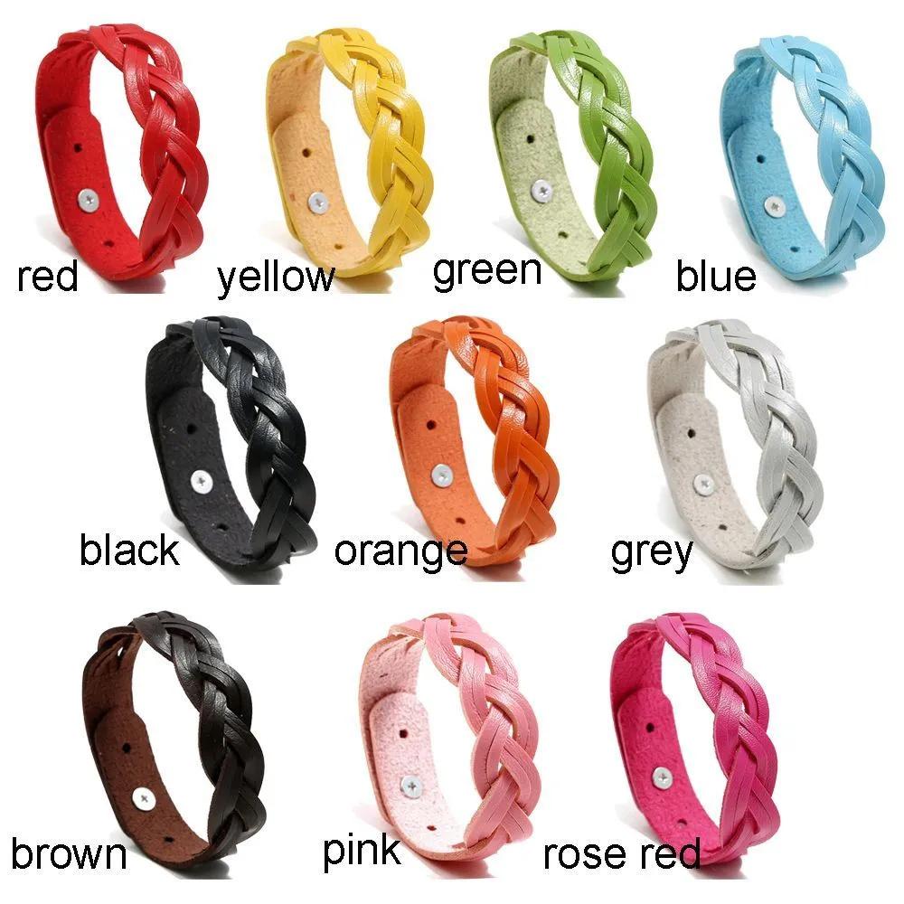 Ladies Knit Leather Bracelet Versatile Accessories With Bracelet