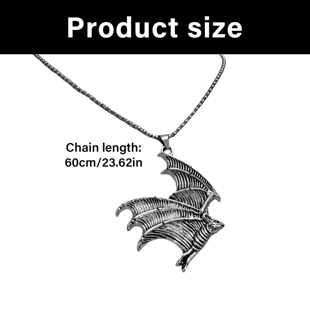 Gothic Bat Pendant Necklace Elegant Alloy Jewelry Unique Gothic Bat Necklace For Unique Style And Special Occasions