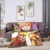 Tsukasa Tenma Flannel Blankets  Warm Bedding Throws for Couch Bed Travel Funny Bedspread Sofa Bed Cover