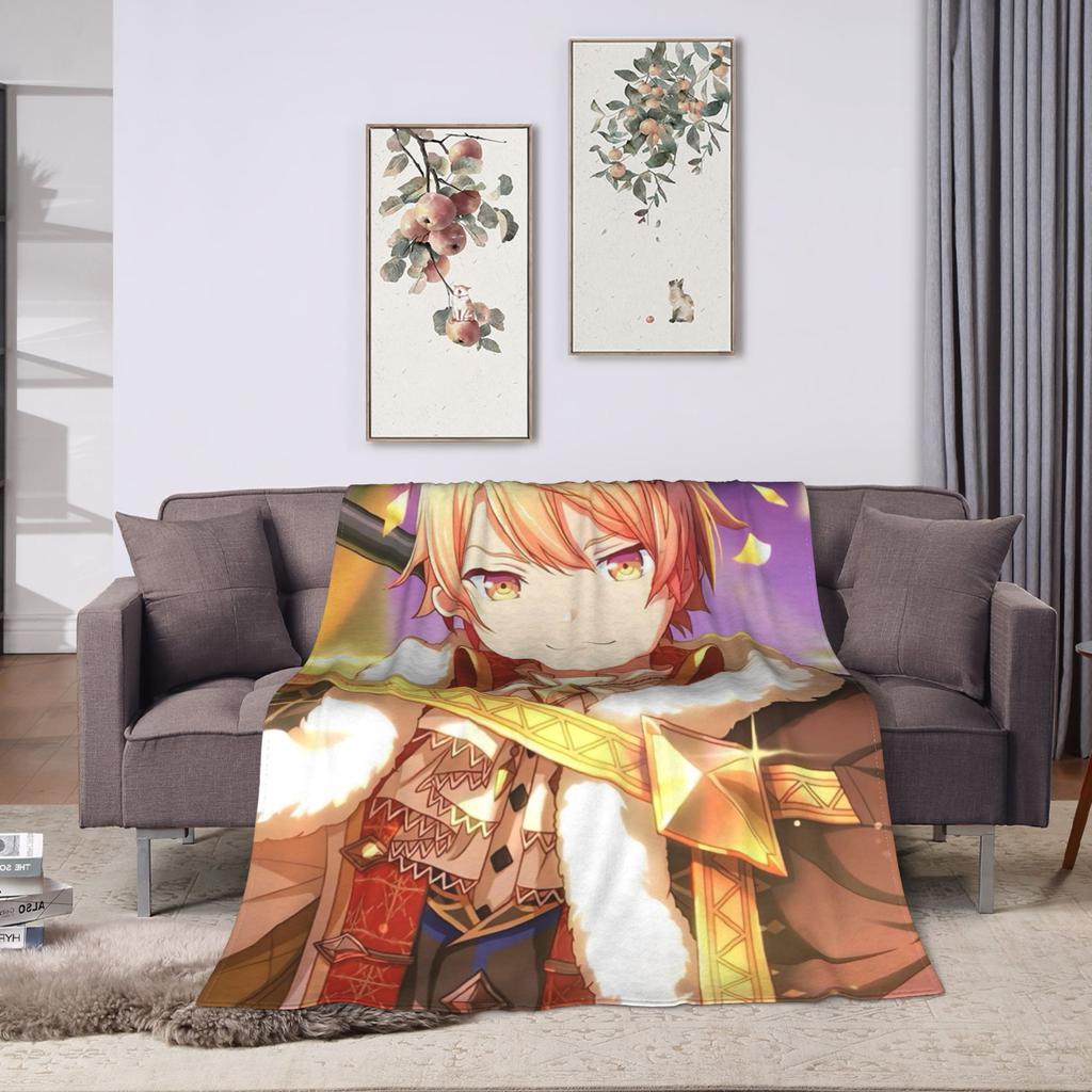 Tsukasa Tenma Flannel Blankets  Warm Bedding Throws for Couch Bed Travel Funny Bedspread Sofa Bed Cover