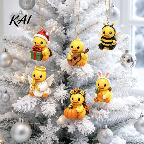 Duck Advent Calendar Calendar, 24-Day Christmas Countdown Box with Cute Acrylic Novelty Gift for Adults Kids Toy, Tree Hanging Decor, Holiday