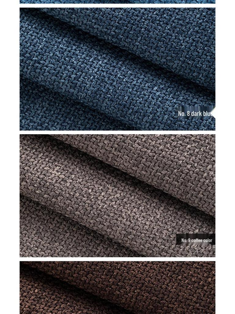 Silná lněná bavlněná hrubá tkanina na polštáře na pohovku, sedáky a měkké výplně v jednobarevném provedení