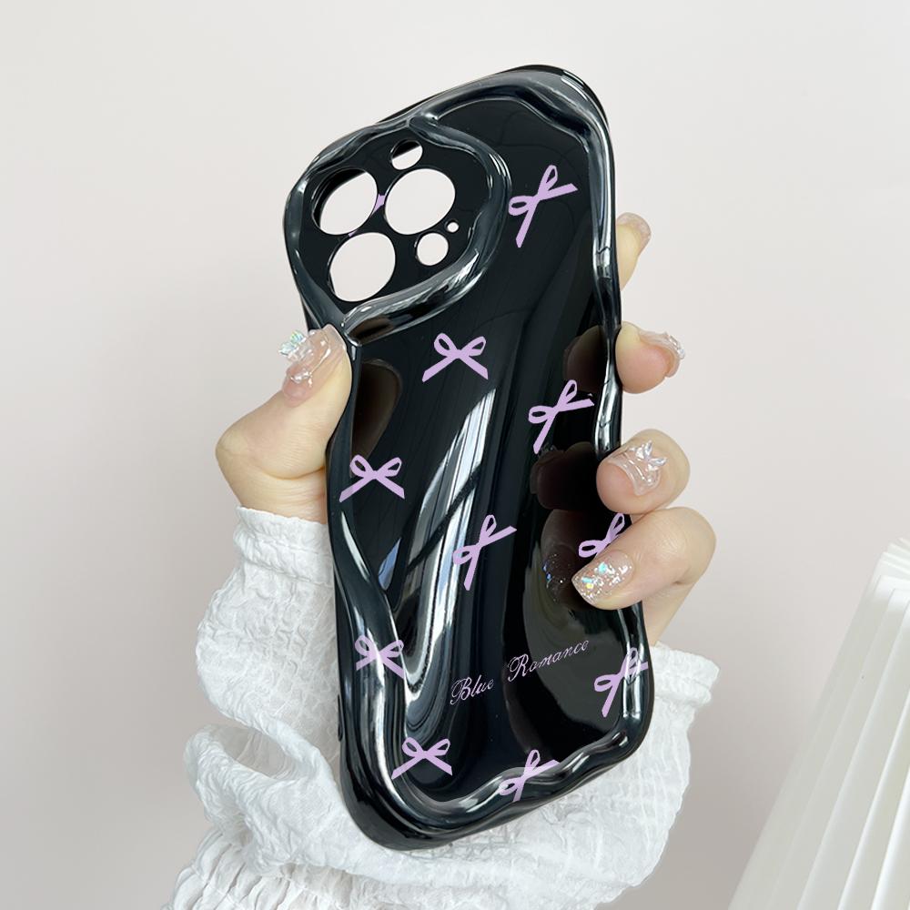 Cute Cartoon Pattern Cream Texture Casing Wavy Edge Soft Silicone Cover Phone Case for OPPO Reno Realme