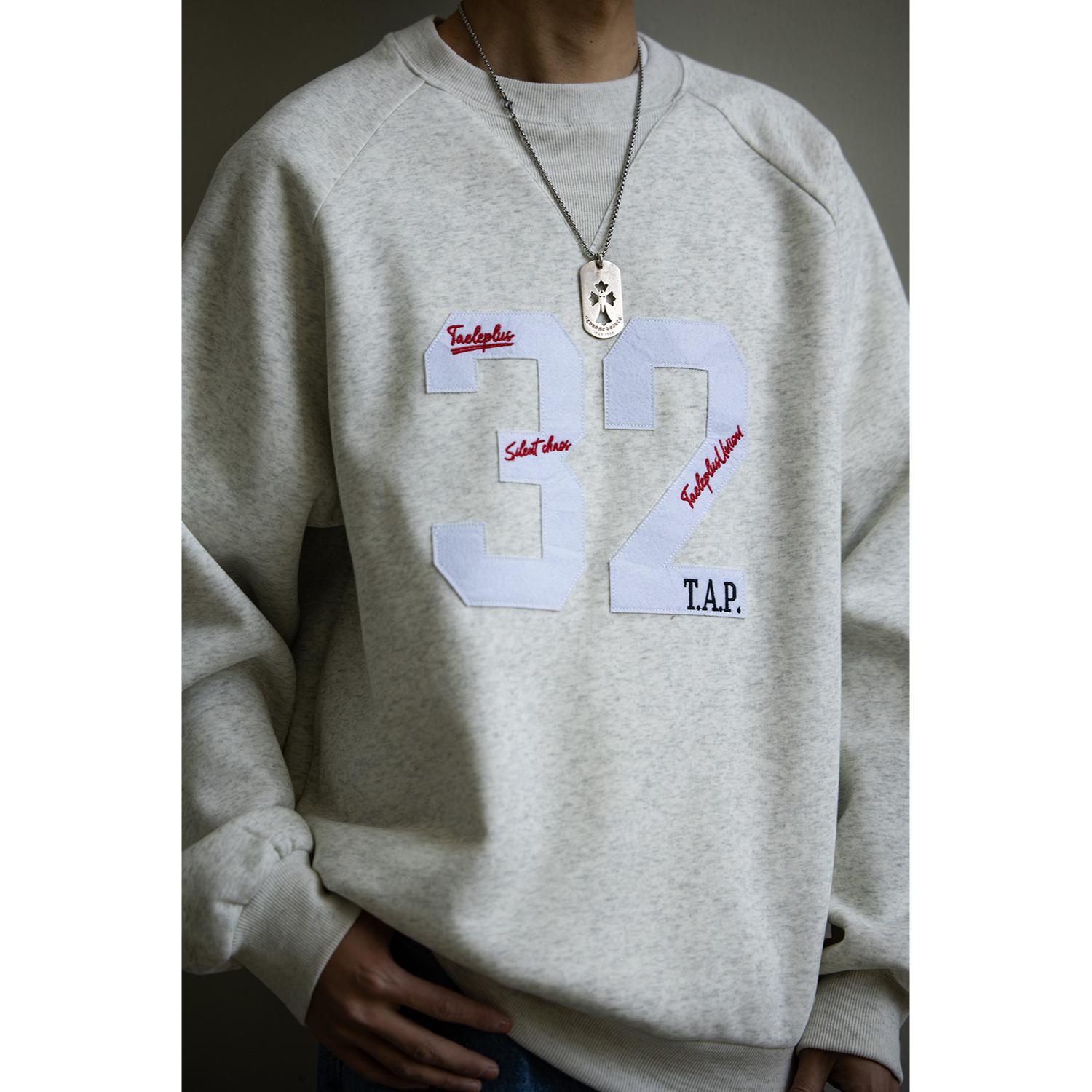 Мужская ретро-толстовка большого веса с вышитой американской уличной надписью - Повседневная, с длинным рукавом, с круглым вырезом, для весны и осени. XL