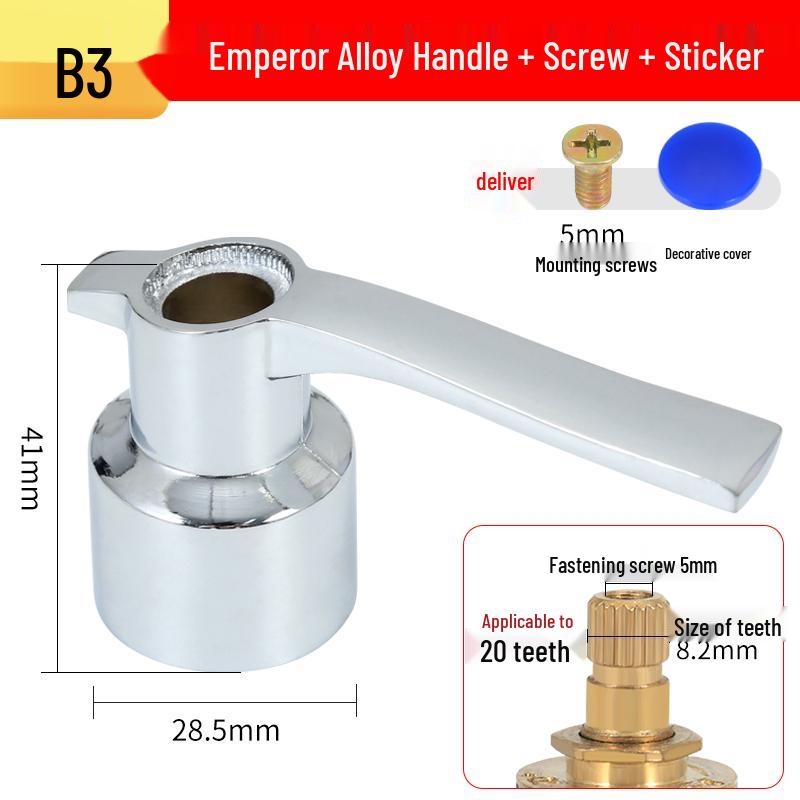 Universal Single Cold Faucet Handle & Angle Valve Set for Kitchen/Bathroom
