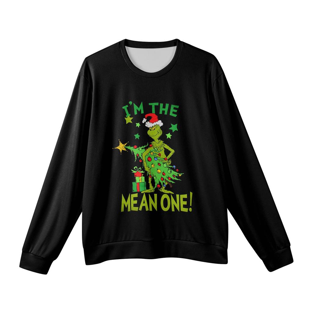 Men's Round Neck Long Sleeve Ribbed Knit Pullover