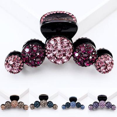 Helle Farbe Kreuzende Zähne Haarkralle Glitzernde Strasssteine Großer Haarclip Styling-Werkzeug