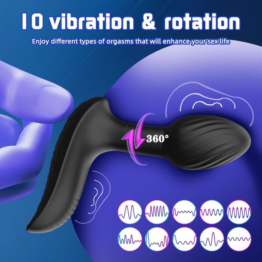 Anal Vibrators Sex Toys For Men Anal Plug With 10 Rotating & 10 Vibrating Prostate Massager Vibrating Butt Plug Adult Sex Toys