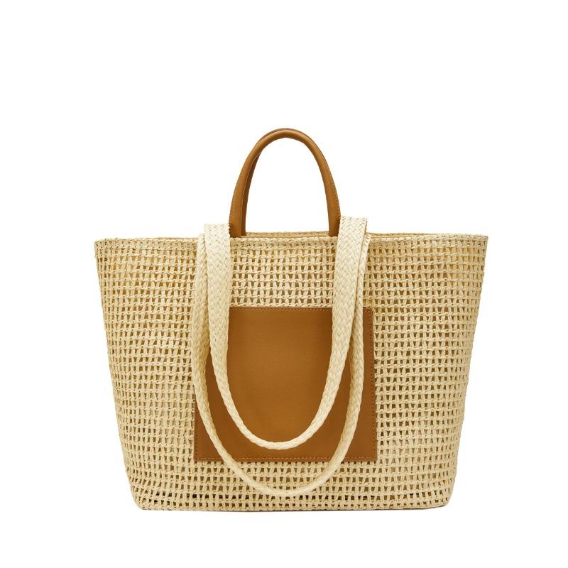 Commuter Large-capacity Straw Woven Bag Women's New Summer Woven Handbag Popular Shoulder Tote Bag