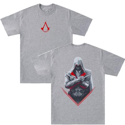Μπλουζάκι Assassin's Creed Ρετρό Χαρακτήρας Παιχνιδιού Γραφικό Τυπωμένο Μπλουζάκι Ανδρικό Μόδα Casual Κοντομάνικο Μπλουζάκι Unisex Βαμβακερό T-shirt