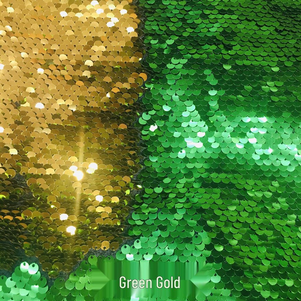 50-Color Double-Sided 5mm Sequin Fabric for Clothing, Luggage, and Wall Decoration