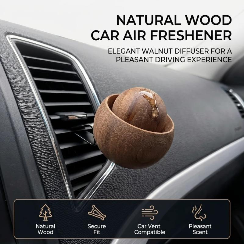 Wooden Essential Oil Diffuser Small Round Egg Diffuser Mini Advanced Natural Fragrance Diffuser Suitable for Cars and Families