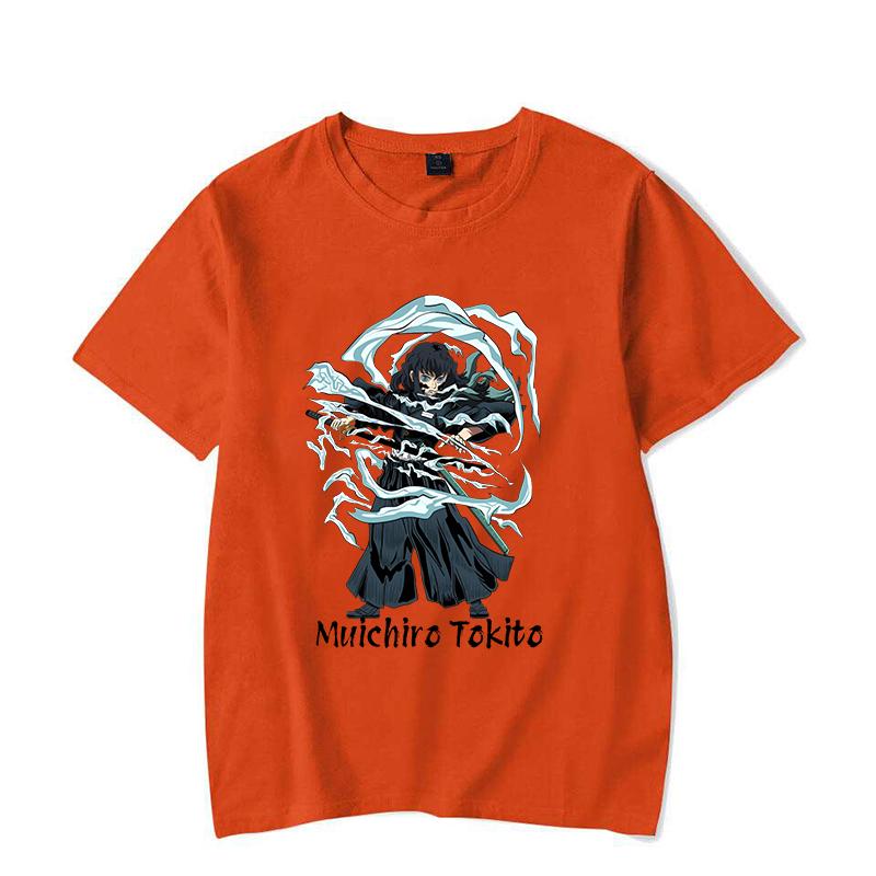 New FunnyTokitou Muichirou Print T-shirt Women Men Summer Casual Short Sleeve Shirt Fashion Anime Loose Tops