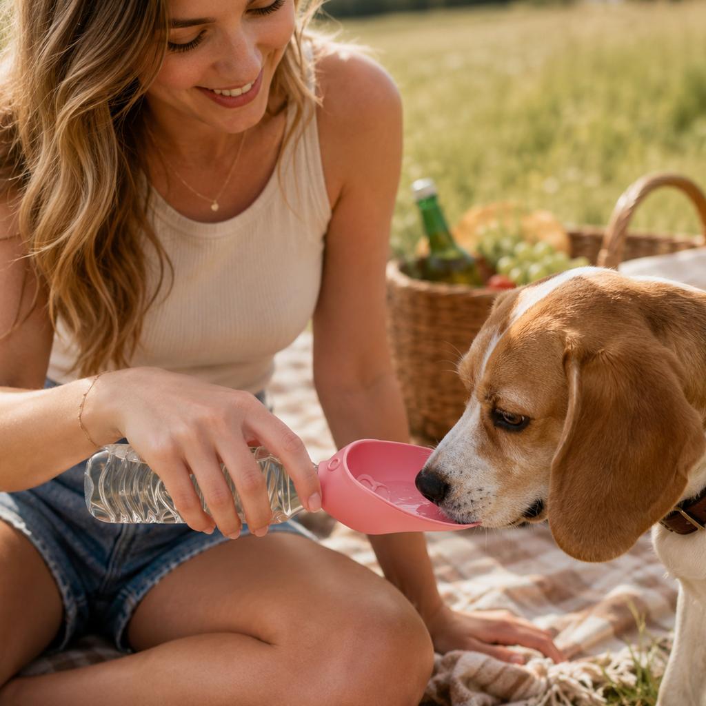 Portable Pet Water Bottle Silicone Dog Cat Drinking Dispenser Outdoor Travel Leak Proof Pet Water Container