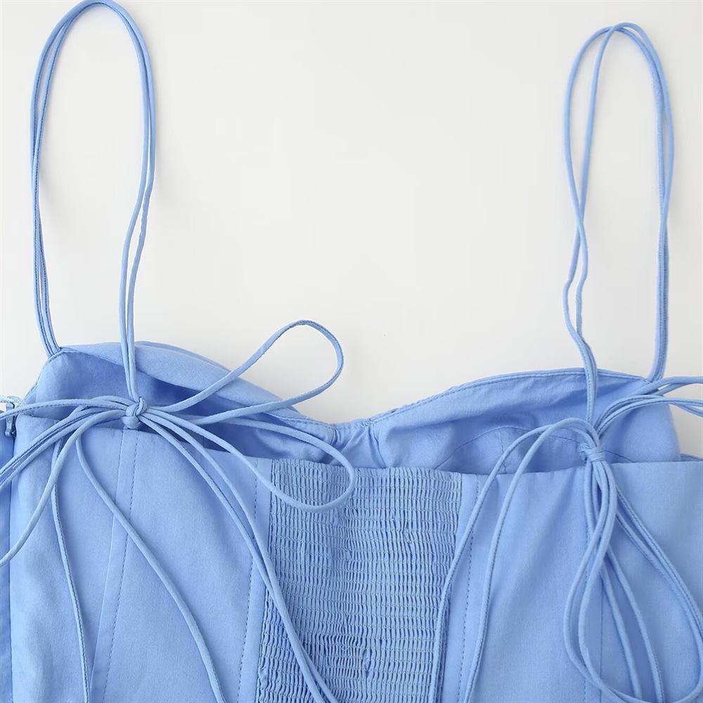 2025 Spring/Summer Women's Fashion Corset-Style Camisole with Ruffles