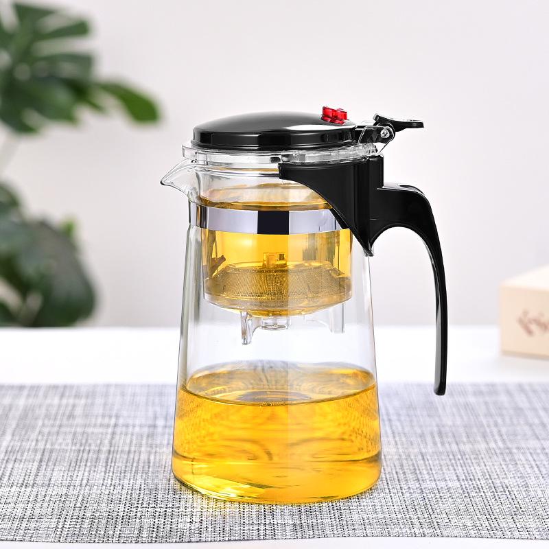 

Flowing Glass Tea Set: Heat-Resistant, Logo-Printable for Tea and Water Separation