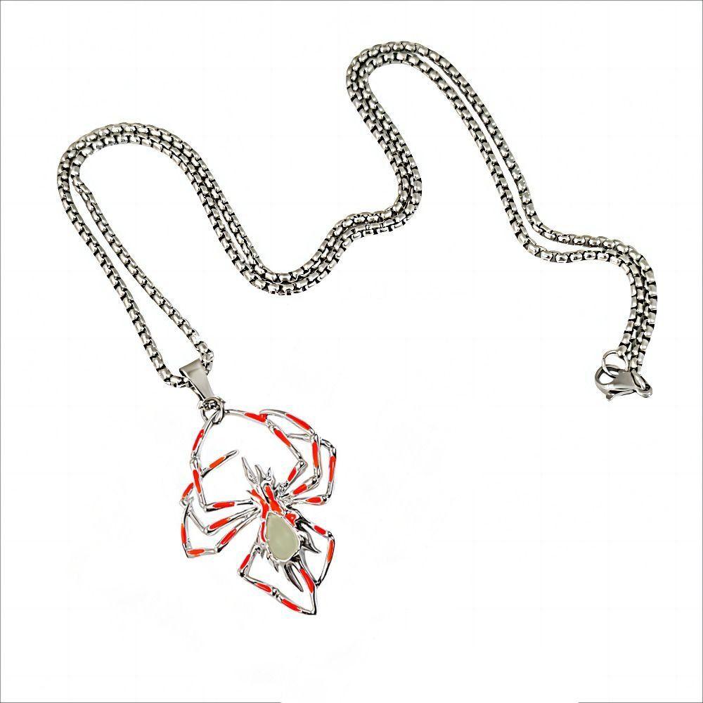 Bat Halloween Necklace Punk Style Hip Hop Neck Chains Unique Luminous Pendant Necklace  Gifts