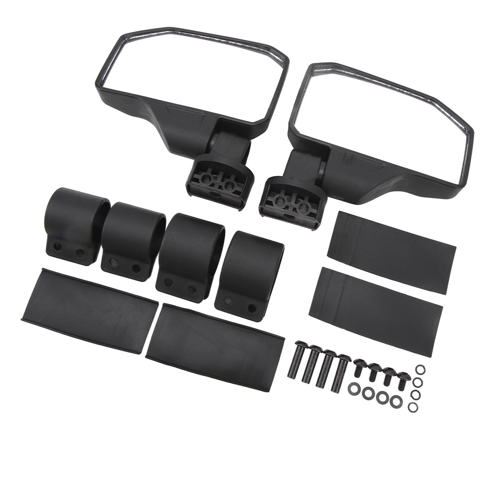 

2 ШТ. Зеркала заднего вида Широкий обзор Четкое зрение Регулируемый Черный Комплект боковых зеркал для квадроцикла UTV мотоцикла