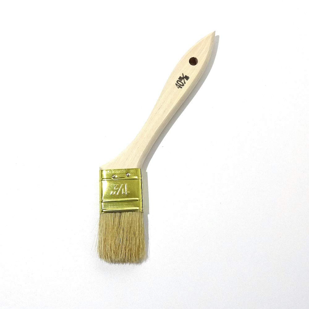 Hakeichi Practical White Pig 12 Pieces Oil-Based Brush, Bristle, 40mm,
