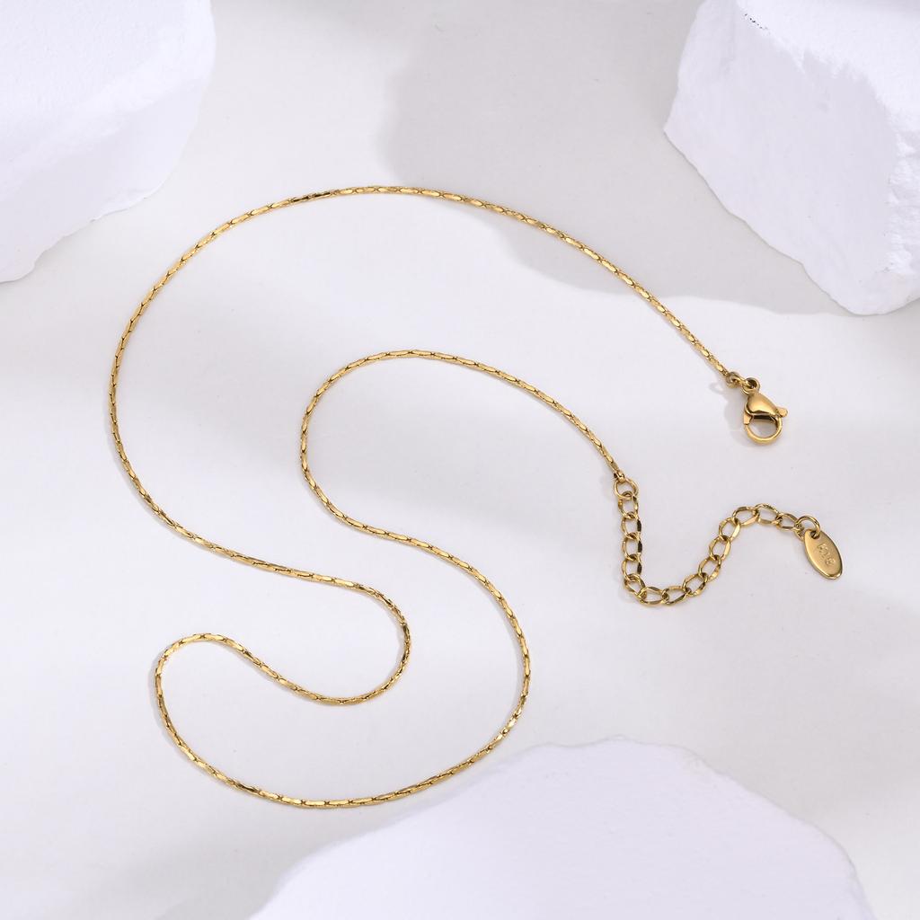 1mm Thin Chain Necklace, Women Choker Necklace, Stainless Steel Jewelry Non Tarnish