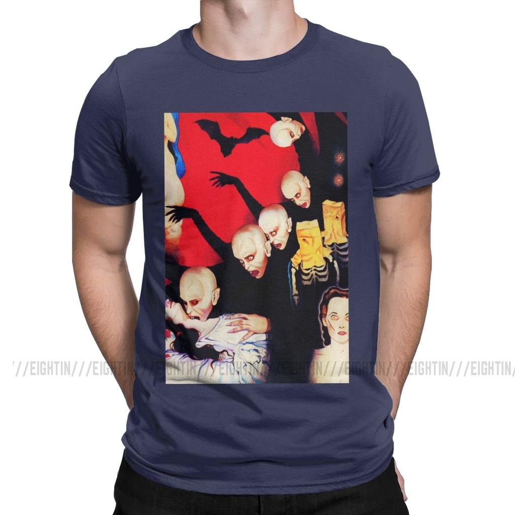 Suehiro Maruo Tops Nosferatu T-Shirt Men Cotton T Shirt Horror Japan Manga Otaku Creepy Halloween Short Sleeve Tee Shirt 6XL